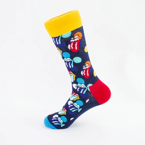 Для мужчин довольны экипажа носки мультфильм астронавт клоун Мона Лиза скейт Забавный личность Харадзюку хип-хоп уличный стиль мужские носки - Цвет: DST-4