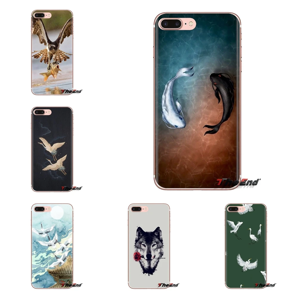 

Cell Phone Case Cover For Xiaomi Redmi 4A S2 Note 3 3S 4 4X 5 Plus 6 7 6A Pro Pocophone F1 Hot Sale Black White crane Eagle wolf