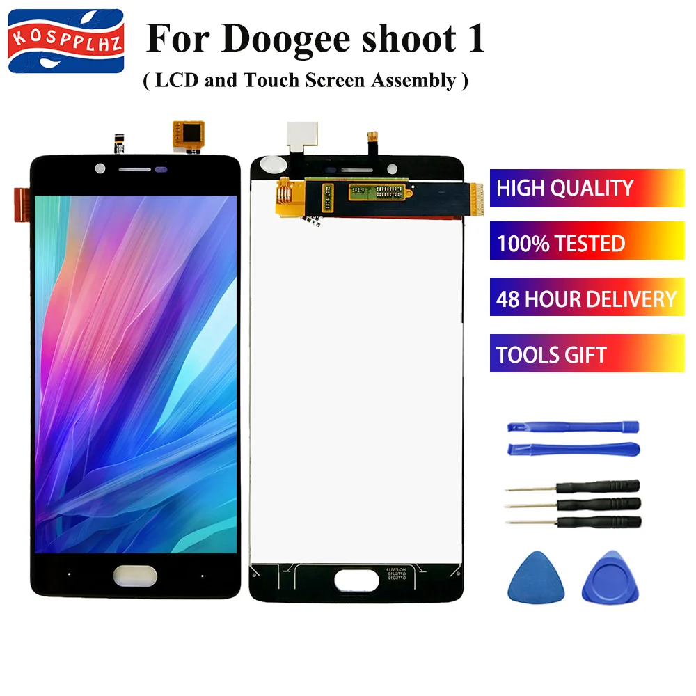 AAA + качество 5 дюймов Для DOOGEE Shoot 1 ЖК-дисплей сенсорный экран 100% протестированный