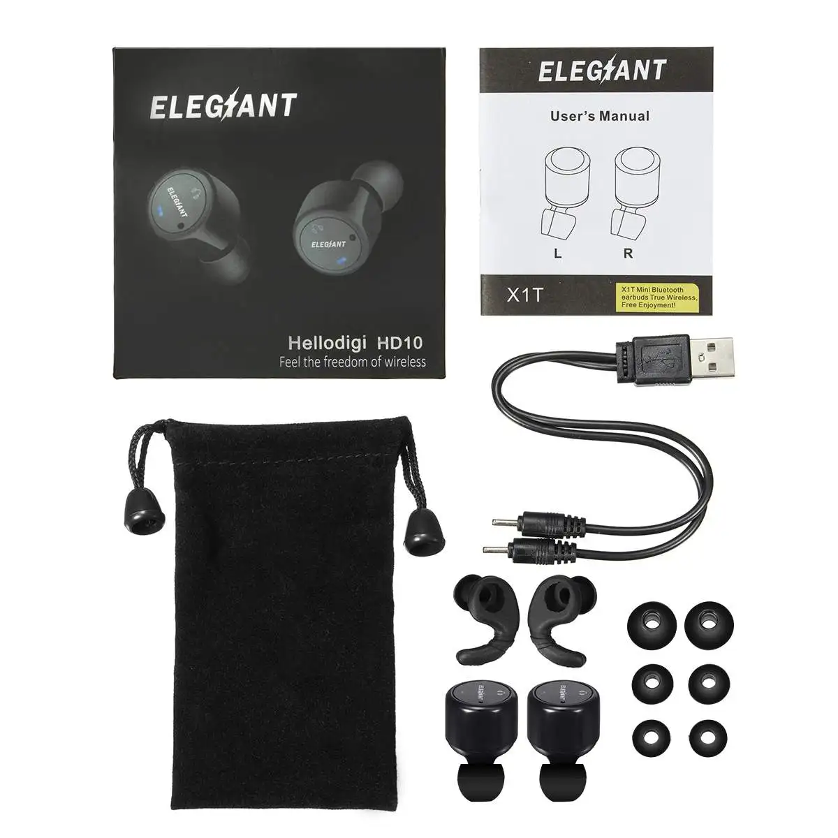 ELEGIANT X150T настоящие Беспроводные стерео Bluetooth наушники с микрофонами для Iphone для смартфонов samsung