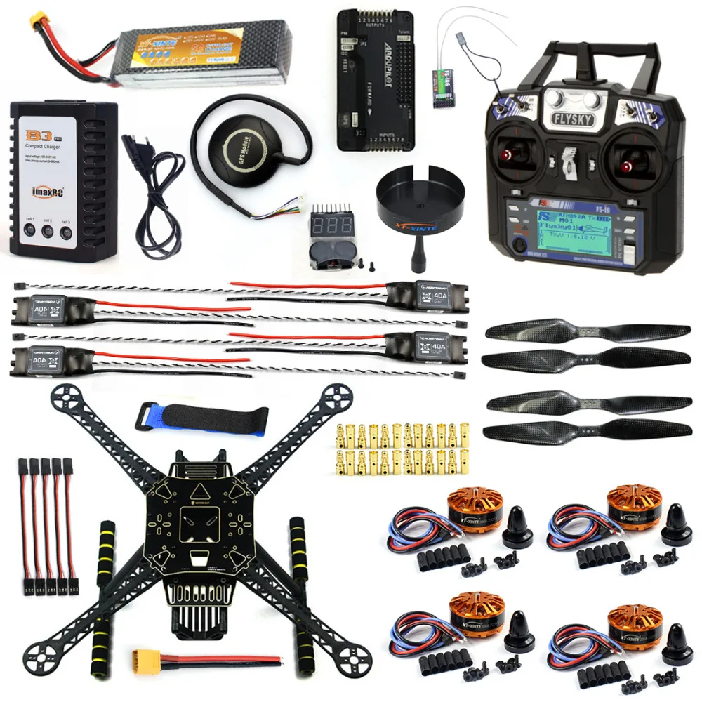 Buy Cheap DIY FPV Drone W/ FS-I6 TX RX S600 4 axis Quadcopter APM 2.8 Flight Control GPS 7M 40A ESC 700kv Motor 4400MAH Battery Full Set