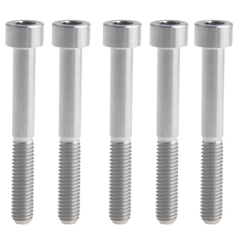 5Pcs Titanium Ti Bolts M6 x 55mm Titanium Bolts GRADE 5 Fit Headset Cap