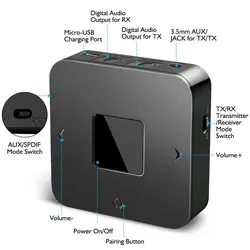 2 в 1 Мини низкой задержкой ПК приемник передатчик стерео цифровой оптический аудио адаптер головная Bluetooth 5,0 дома ТВ