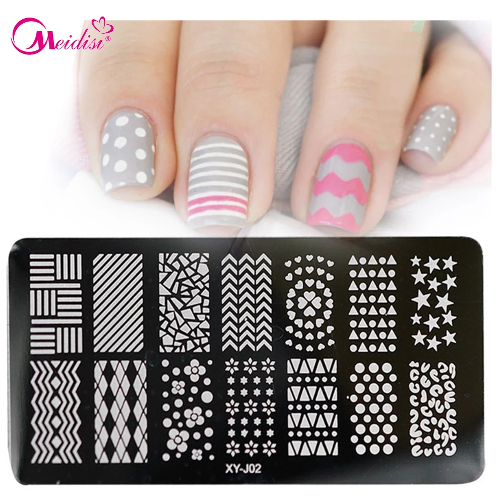 1pcs Nail Art Template Various Geometry Patterns DIY Polish Image Nail