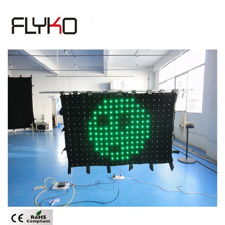 Профессиональный дизайн сценический P70mm 1*1 5 m led полный цвет меняющийся занавес