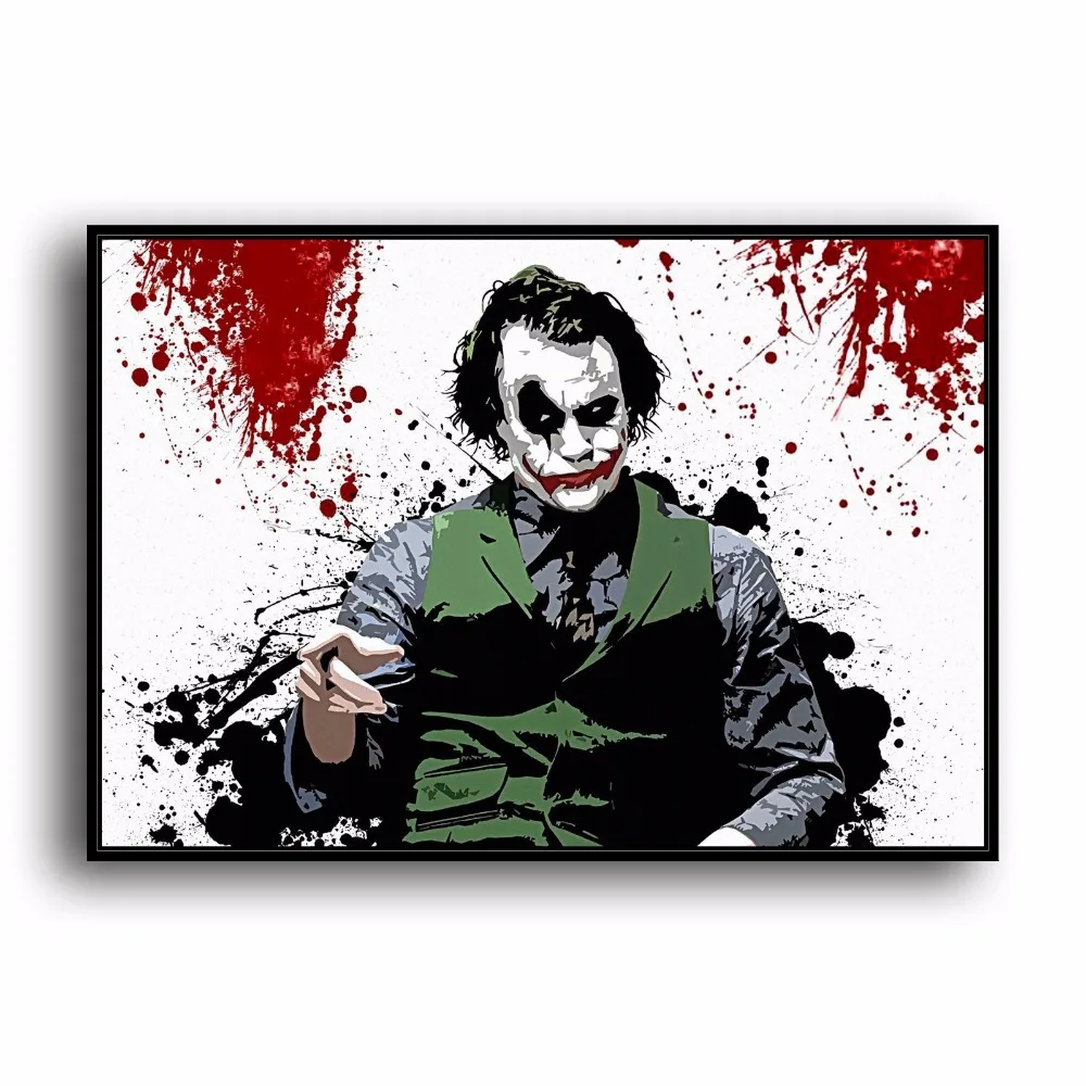 H2029 Batman Joker Knight Movie Villain Anime.HD Canvas Print Home
