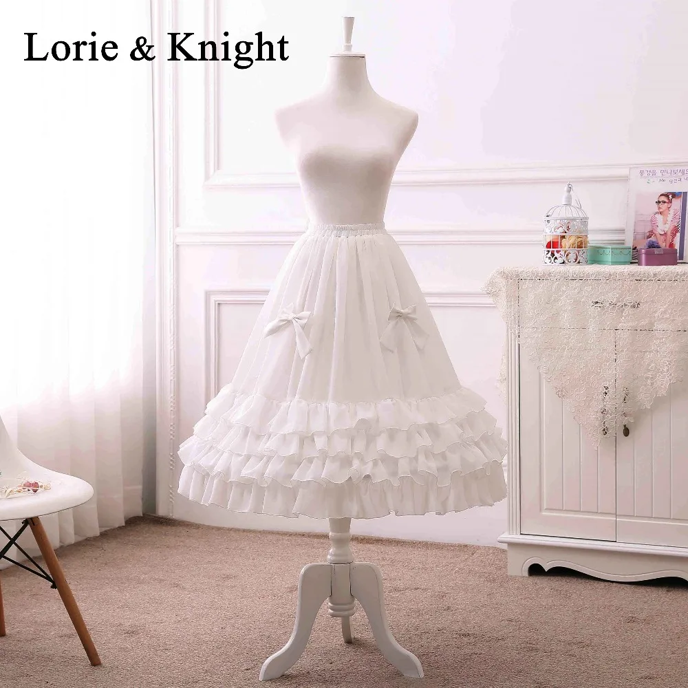 

Lolita Cosplay Fluffy White Chiffon Layered A-Line Petticoat Extended Underskirt