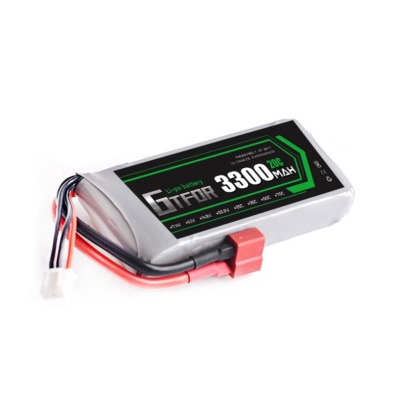 GTFDR POWER Rc Lipo Battery 2S 7 4V 3300mah 20C Max 30C for feiyue 03 Wltoys 2