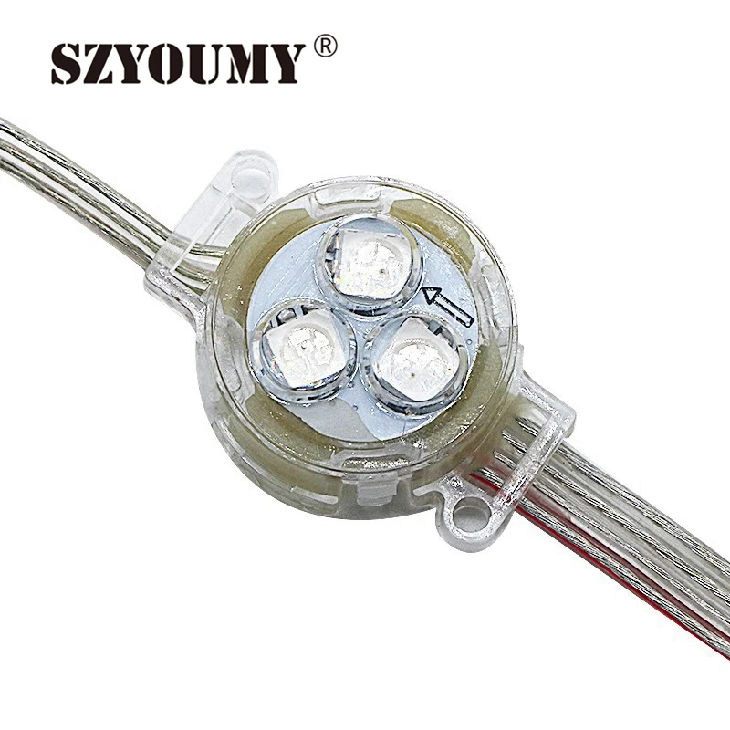 SZYOUMY 200 шт. DC12V WS2811 IC 30 мм Диаметр SMD 5050 RGB 3 светодиодные пиксельные точки освещения
