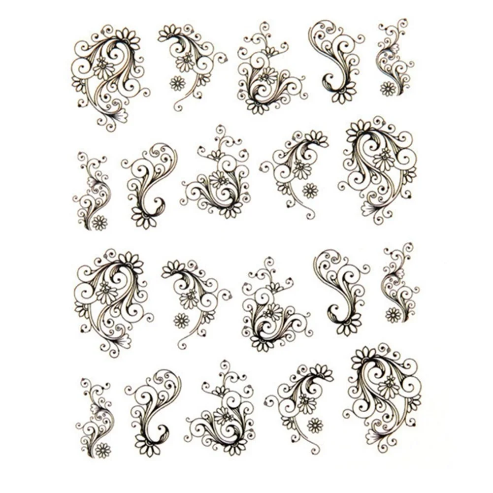 

Hot Sale Nail Art 1 Piece Designs Water Transfer Tips DIY Flower Printing Nail Sticker for Gel Polish Manicure Pedicure Tools