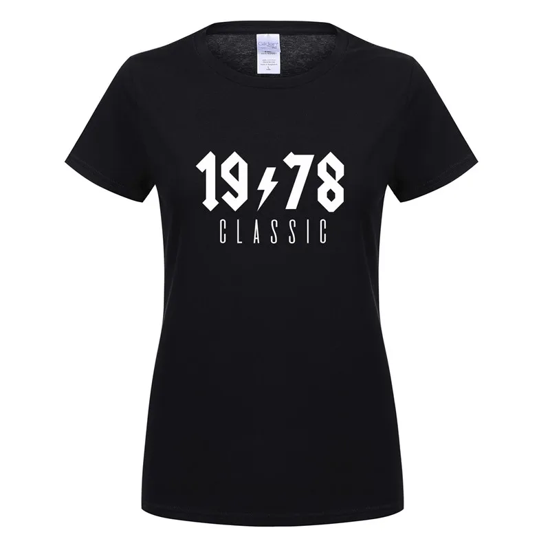 

Omnitee 1978 T Shirt Women Girl tshirt Summer C Short Sleeve Female 1978 Classic T-shirt Woman Clothing OZ-198