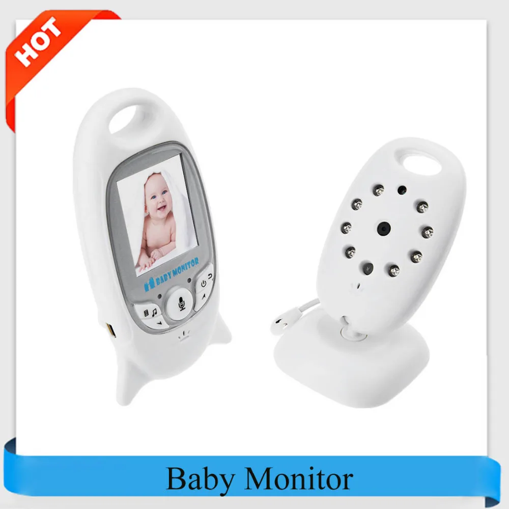 Wireless Video 2.0 inch Color Baby Monitor Security Camera 2 Way Talk NightVision IR LED Temperature Monitoring with 8 Lullaby