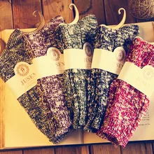 Женские мягкие зимние вязаные шерстяные носки винтажные женские теплые плотные носки обычные носки женские спортивные носки