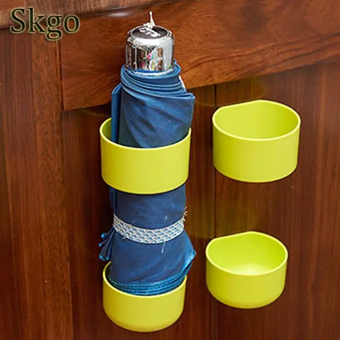 

Creative Self-adhesive Umbrellas Stand Umbrella Holder Drain Rack Wall-length Handle Finishing Storage Rack Kitchen Organizer
