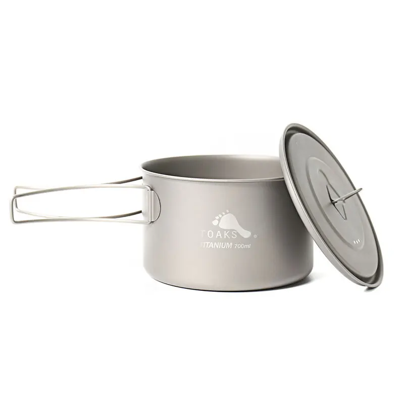 

TOAKS Outdoor Titanium Pot 900ml 700ml Lightweight Camping Cooking Cookware