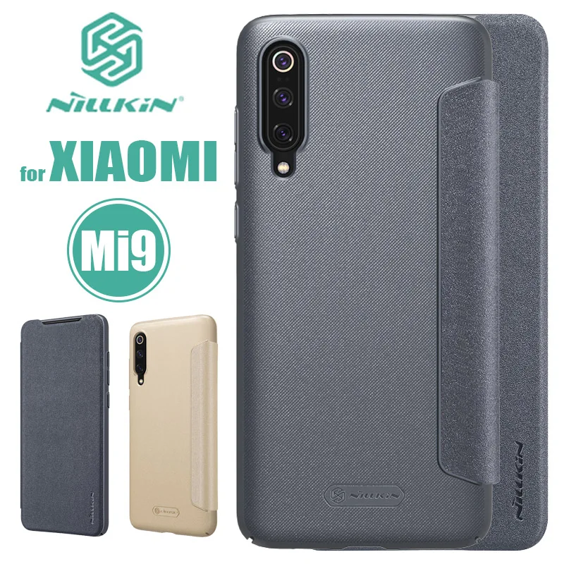 Чехол NILLKIN для Xiaomi Mi 9 роскошный кожаный чехол книжка с блестками тонкий накладка
