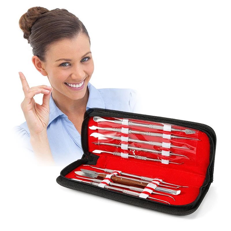New Stainless Steel Dental Tool Kit Dentist Teeth Clean Hygiene