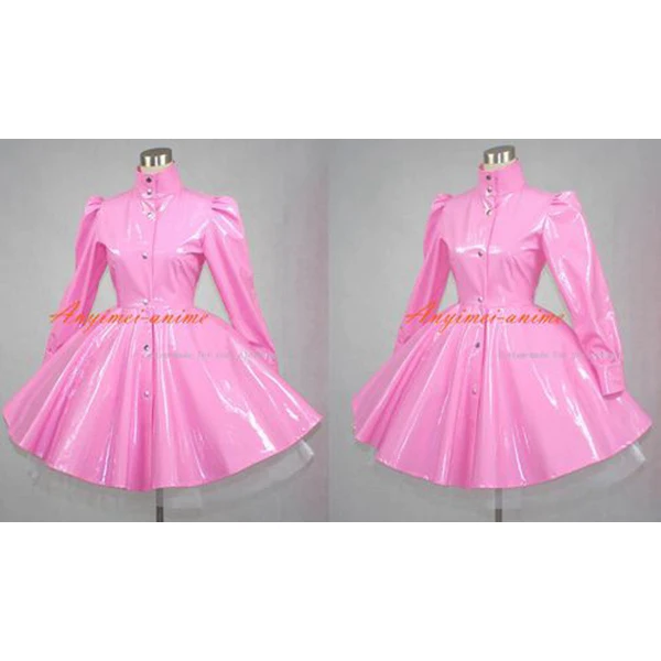 

Sissy Maid Gothic Lolita Punk Pink Pvc Dress Cosplay Costume Tailor-made[G392]