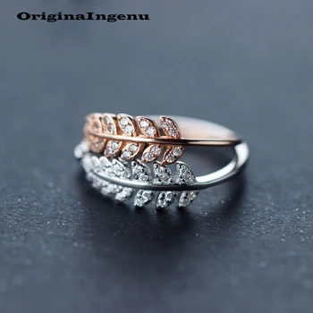 

925 Silver Ring Leaves Jewelry Vintage Charm Minimalism Mother 's Day Girlfriend Gift Cincin Anillos Haut Femme Rings for Women