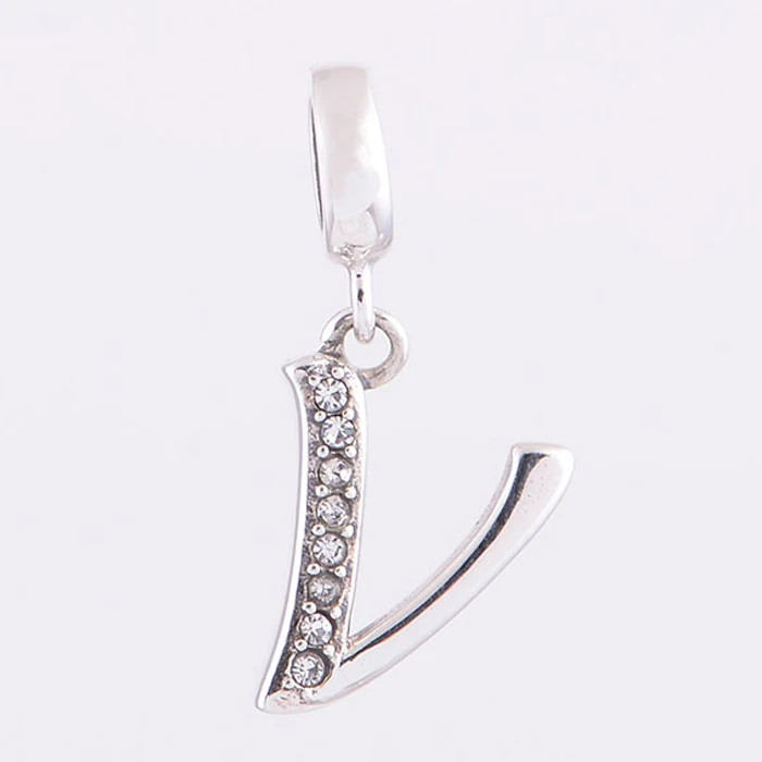 charm pandora lettera v charm pandora lettera v