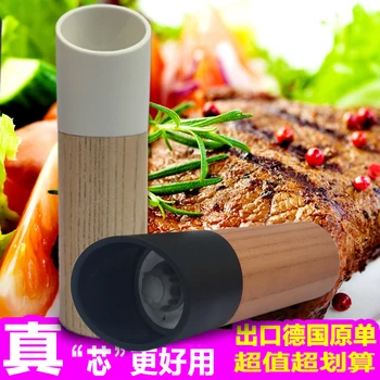 

Wooden Salt &1 PCS Pepper Grinders Salt And Pepper & Spice Grinders Mills Manual Pepper Mill Creative Kitchen Tools