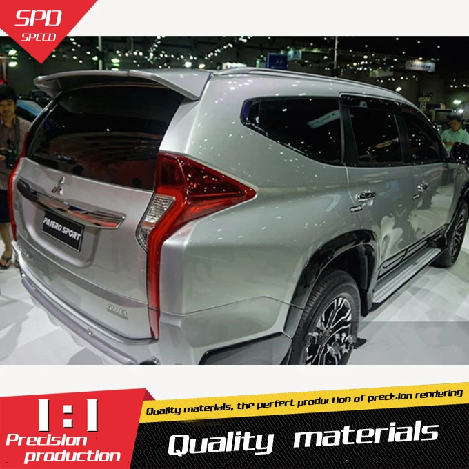 

For mitsubishi pajero sport Spoiler ABS Material Car Rear Wing Primer Color Rear Spoiler For pajero sport Spoiler 2016+