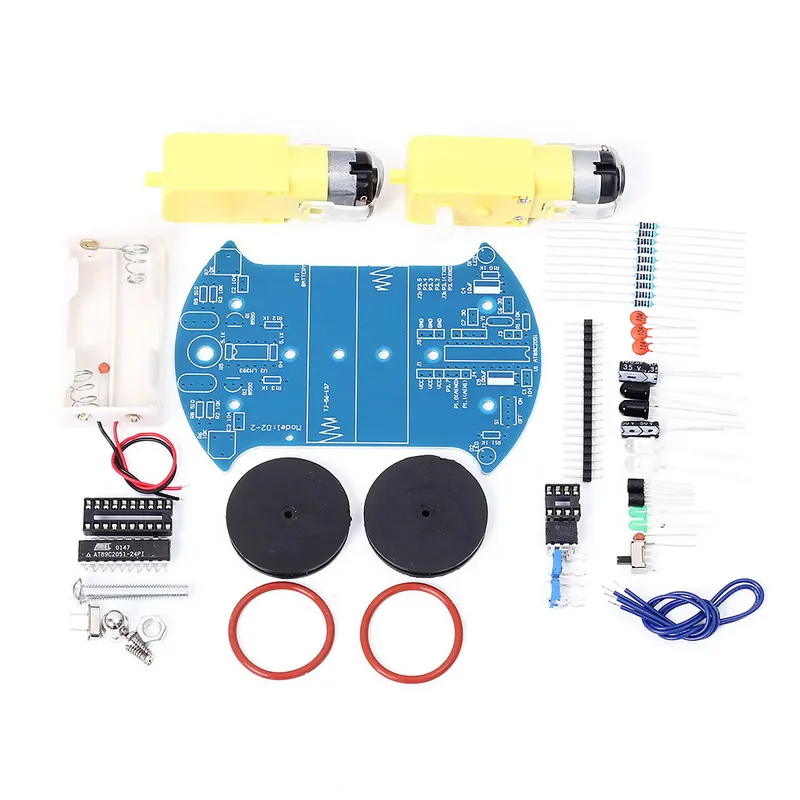 D2-2 DIY Набор интеллектуальная отслеживающая линия умный автомобильный набор AT89C2051 51 MCU Электронный производственный умный патруль автозапчасти