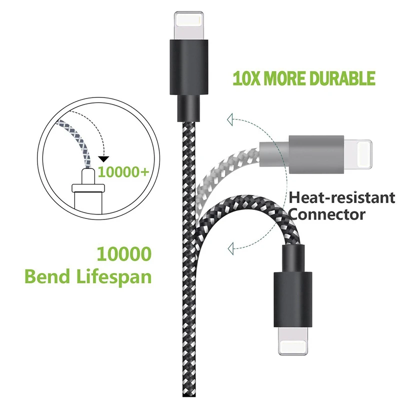  [10-Pack] Suntaiho Beleuchtung kabel cargador für iphone 8 für iphone X kabel Daten Lade USB Telefo