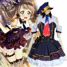Lovelive/Love Live! escuela idol cosplay blue beach dress despertar idolatrado traje uniforme de policía cs38599