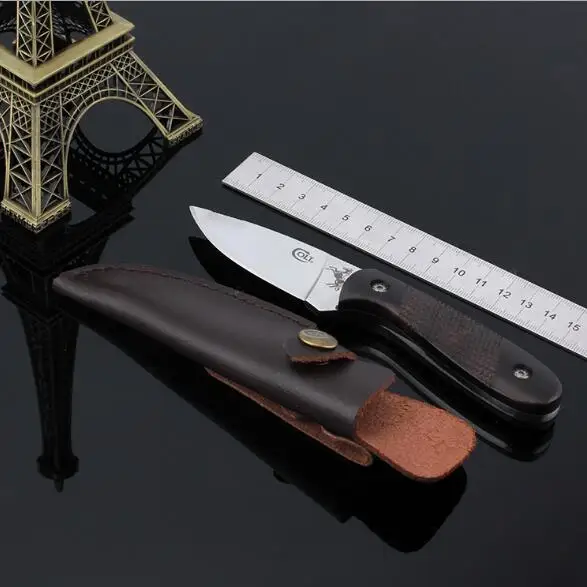 

SHNAPIGN Stainless Steel Fixed Knife Hunting Knife Outdoor Tool Camping Small fixed blade Knife Color Wood Handle Knives S052