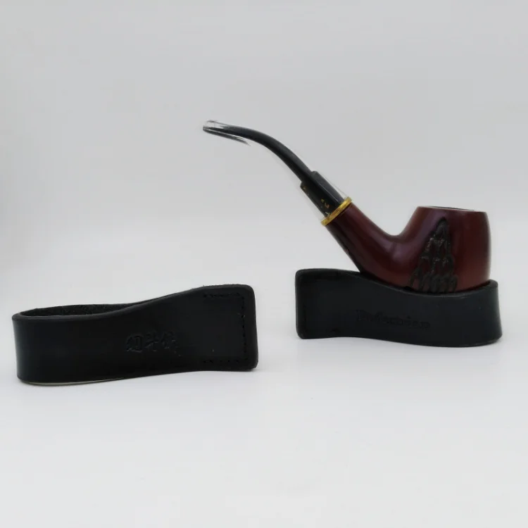 

New 1pcs Leather Tobacco Pipe Stand Rack Holder Portable (Holds One Pipe) Smoking Accessories for Smoking Pipe
