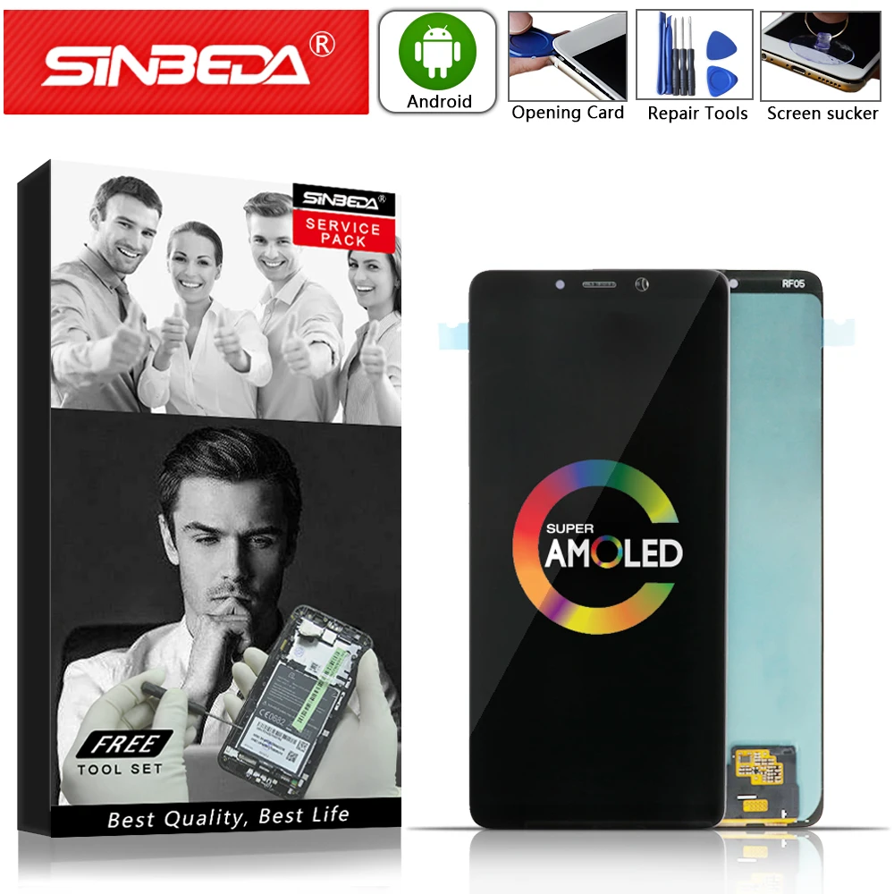AMOLED 6 3 &quotSinbeda для SAMSUNG Galaxy A920 ЖК дисплей сенсорный экран дигитайзер A9 2018 A920FD A920F