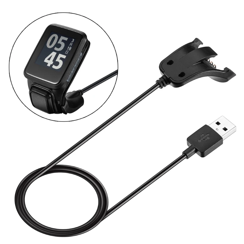 

2018 Data Sync USB Charger Clip Charging Cable For TomTom 2 3 Runner Golfer GPS Watch