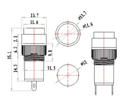 indicator lamp led signal led lamp NXD-212 12mm hole electrical indicator 110v 220v 380v 2