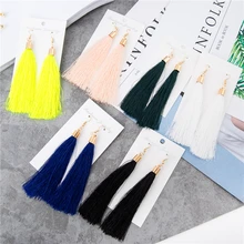 Hot Fashion Vintage Earrings For Women Jewelry Earrings Ancient Long Tassel Drop Earrings Dangle 6 Color Gift