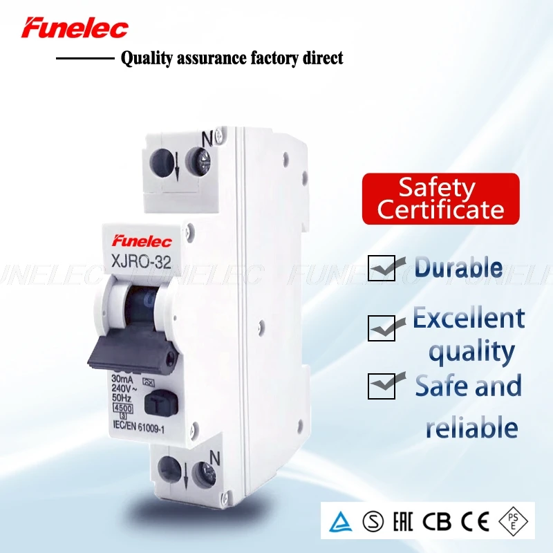 

RCCB 1P+N 32A 30mA Electromagnetic residual leakage circuit breaker switch RCBO