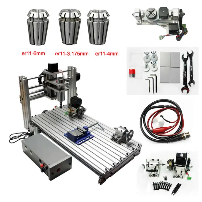 CNC 2060 гравировальный станок 5 оси ЧПУ маршрутизатор 4 оси мини резьба фрезерный гравер