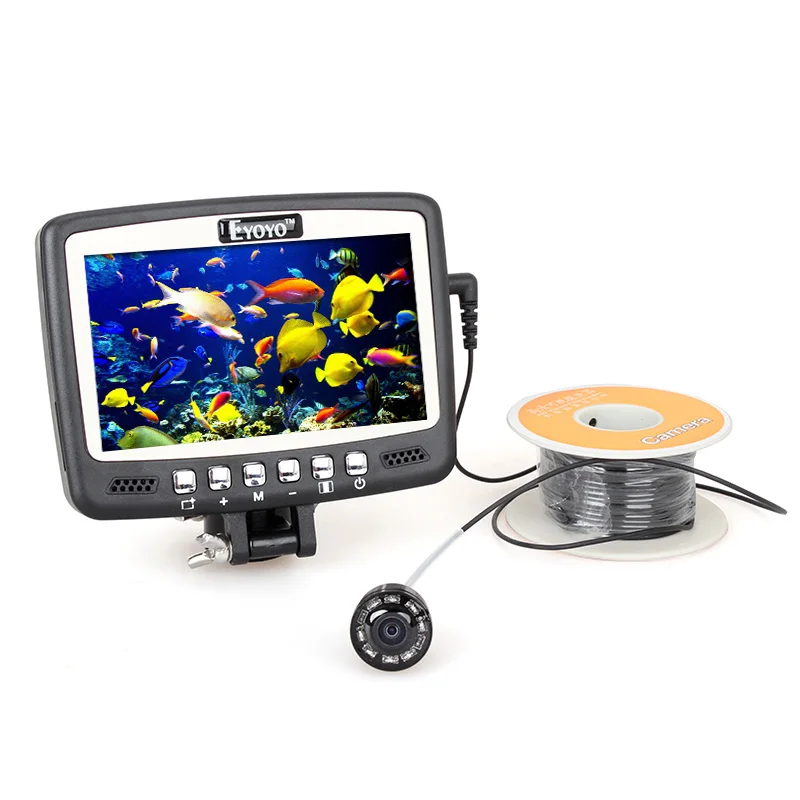 Eyoyo Original 1000TVL Underwater Ice Infrared Fishing Camera Fish Finder 15m Cable  4.3'' Color LCD Monitor 8pcs IR LED