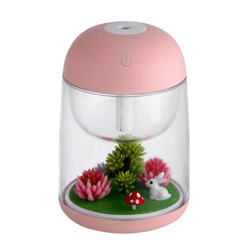 Микро-пейзаж увлажнитель воздуха комплект Арома эфирные масла диффузор креативный подарок новейший - Цвет: Розовый