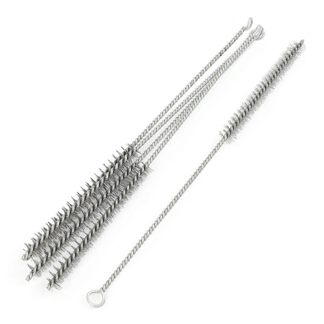 5 Pcs 31cm Long 15mm Diameter Stainless Steel Wire Tube Cleaning Brush
