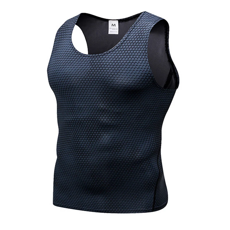 

summer 2019 New Compression Tights Gym Tank Tops Quick Dry Sleeveless Sports Shirt Men Fitness Clothing Cool Men's Running Vest