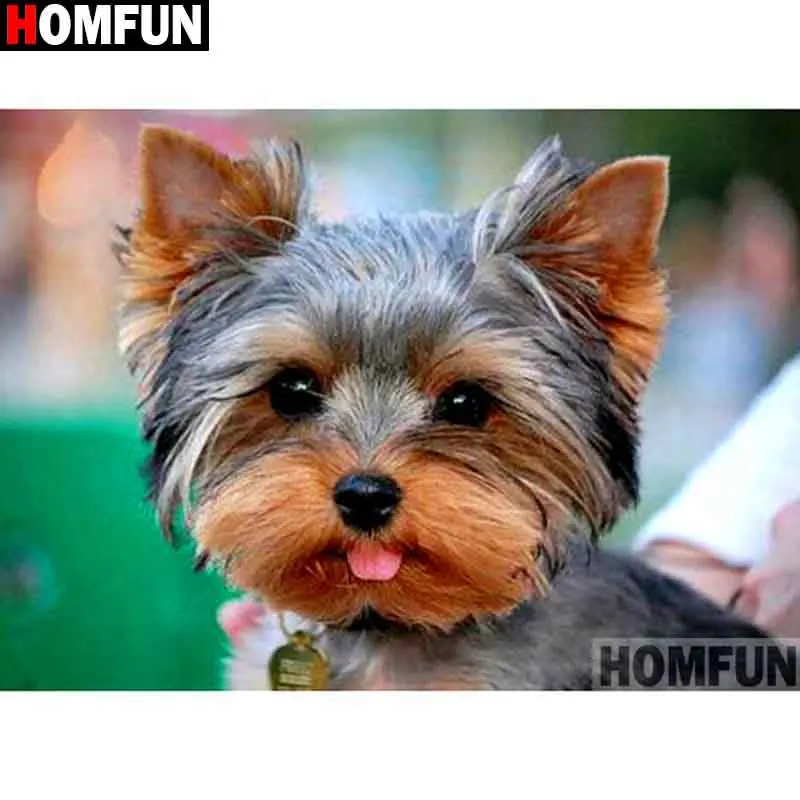 

HOMFUN Full Square/Round Drill 5D DIY Diamond Painting "Animal dog" 3D Embroidery Cross Stitch 5D Home Decor A13242