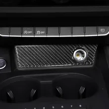 Углеродного волокна центральной консоли прикуривателя Панель украшения чехол накладка для Audi A4 B9- автомобилей аксессуары для интерьера