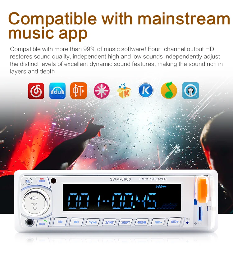 1 Din Автомобильный MP3-плеер Авто Радио стерео аудио плеер lcd Авторадио 12 В 1DIN с Bluetooth громкой связи USB AUX TF карта