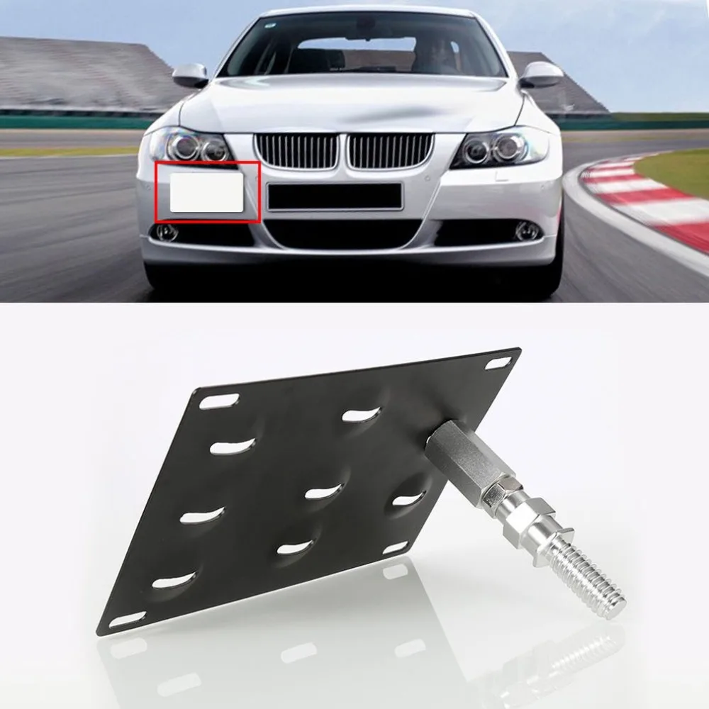 

Front Bumper Tow Hook License Plate Mounting Bracket Holder For BMW 3 5 6 X MINI Hot