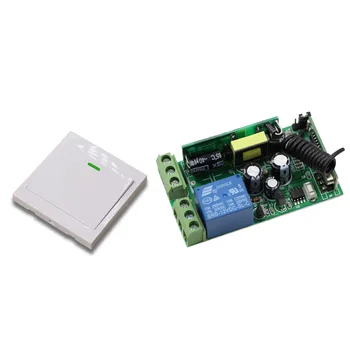 

New Wide Voltage 85V-250V 1CH 10A Wireless Switch System Receiver With Transmitter for Bed Room Lamp LED Bulb