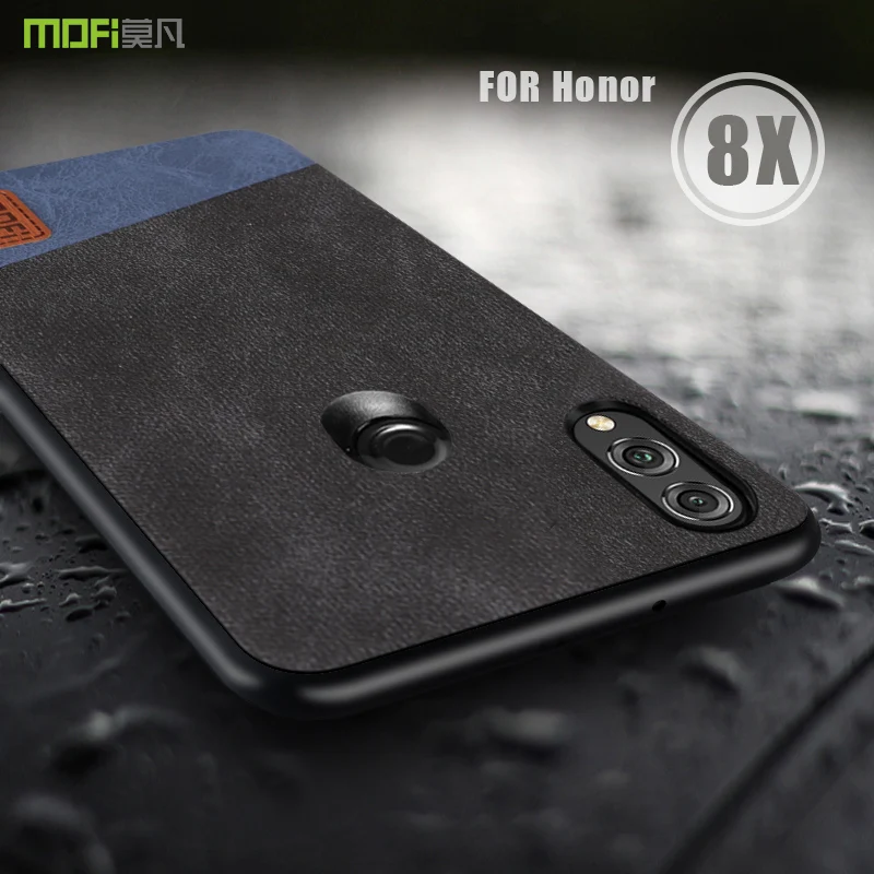 honor 8x case cover MOFI for huawei honor 8x Fabric Leather Hard Back