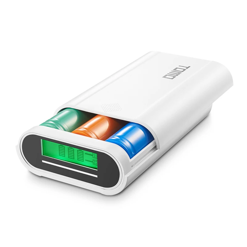 18650 Battery Smart Charger Dual USB Power Bank with LCD Screen for iPhone Android font b