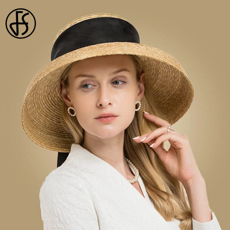 pastor Imposible infierno Sombrero de paja de estilo británico para mujer, gorros de playa de ala  ancha con lazo grande, sombrero de pescador negro, sombrero de Sol para  niña 2019|Sombreros de sol para mujer| -