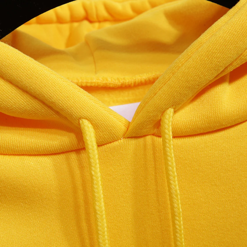  Zuolunouba 2018 winter Casual Fleece women Hoodies Sweatshirts long sleeve yellow girl Pullovers lo
